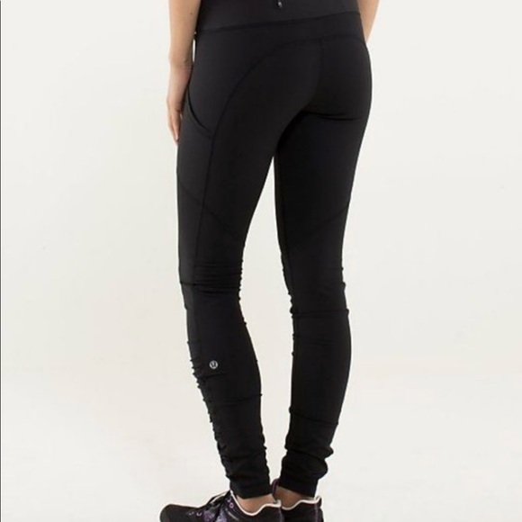 lululemon athletica Pants - black lululemon speed up tight with ruffled leg
